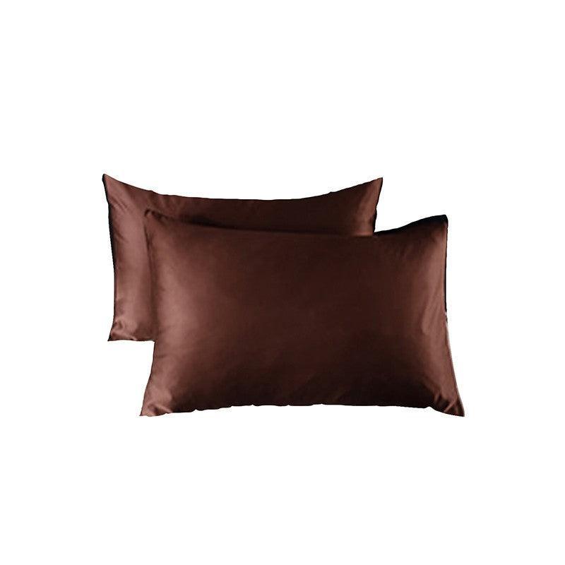 2X Satin Pillow Case Bedroom Pillowcase Cushion Covers Home Decor Luxury Slip - Light Green