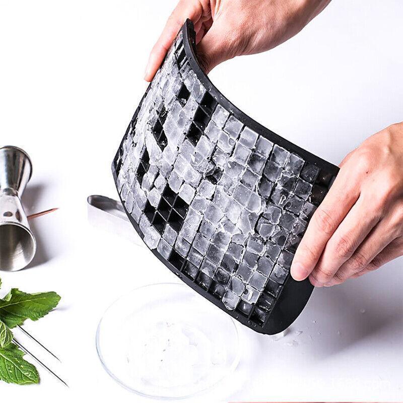 160 Grids Silicone Ice Cube Tray Ice Maker Mold Mini Frozen Cubes for Drink DIY - Green