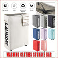 Large Foldable Laundry Washing Clothes Storage Bag Hamper Basket Bin Organiser - Red