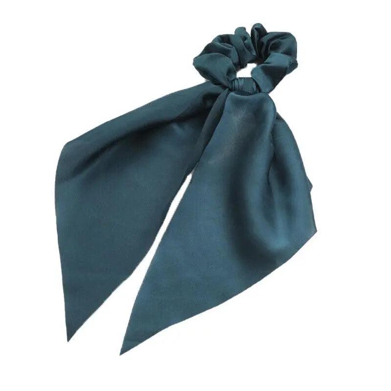Chiffon Ponytail Scarf Bow Elastic Hair Rope Tie Scrunchies Ribbon Hair Bands - 1