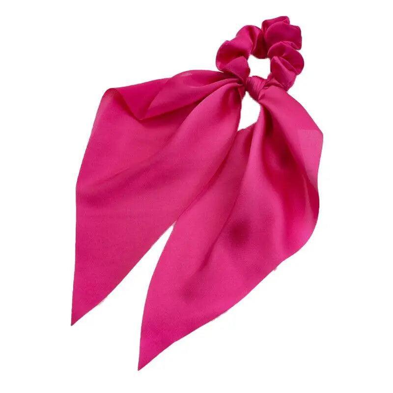 Chiffon Ponytail Scarf Bow Elastic Hair Rope Tie Scrunchies Ribbon Hair Bands - 5