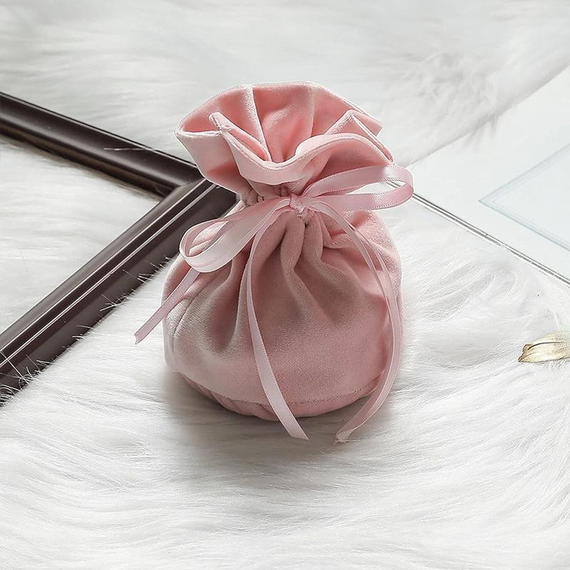 6PCS Velvet Cloth Drawstring Bags Gift Bag Jewelry Ring Pouch Earring Favor - Mixed Colour-6PCS