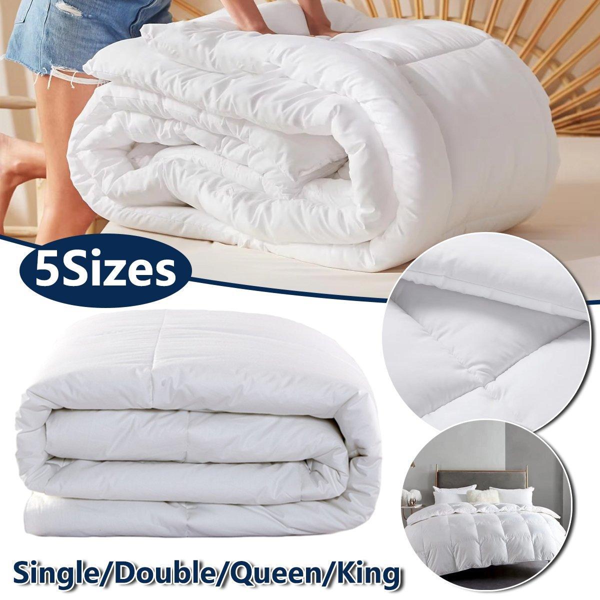 Luxury Hotel Quilt Core – Soft Microfiber Down Alternative Comforter for All Seasons - 180x210cm-Cotton