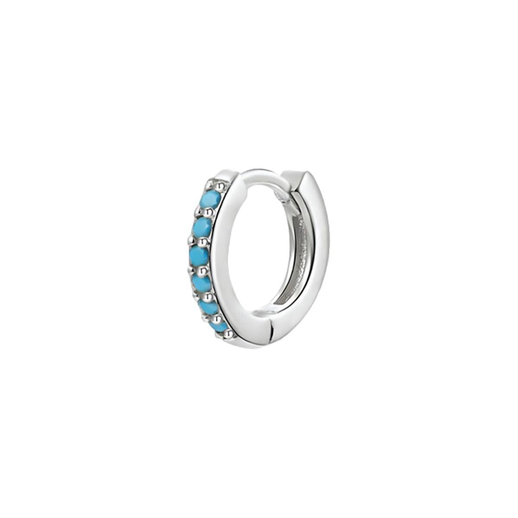 925 Sterling Silver Gold Rings Plated Cubic Crystal Cuff Huggie Hoop Earrings Au - Gold-Clear Crystal