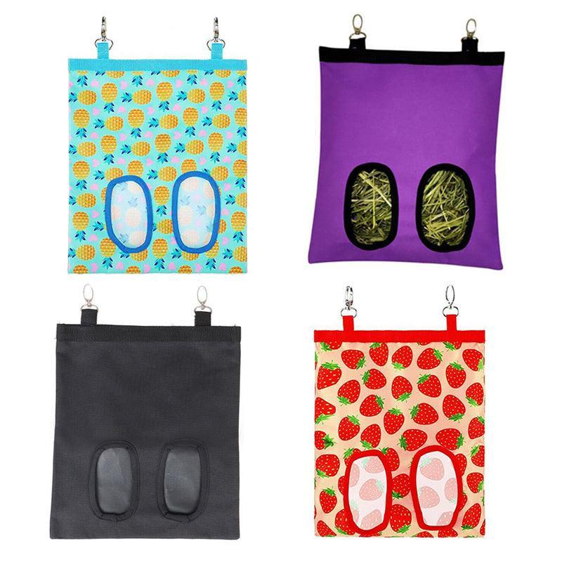 Hay Bag Guinea Pig Rabbit Feeding Bag Animal Hay Feeder Bag Hanging Feeder - Purple