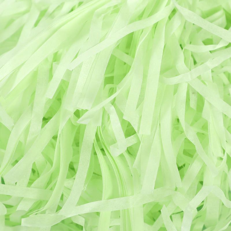 500g Colorful Raffia Paper Shreds Gift Box Filler Decorative Packaging - 5Packs-Army-Green