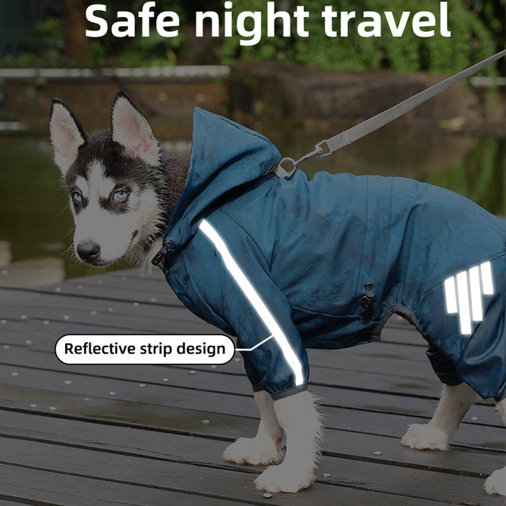 Waterproof Four Corner Pet Raincoats In Large Medium And Small Sizes Are Suitable For Dogs - Pink - M