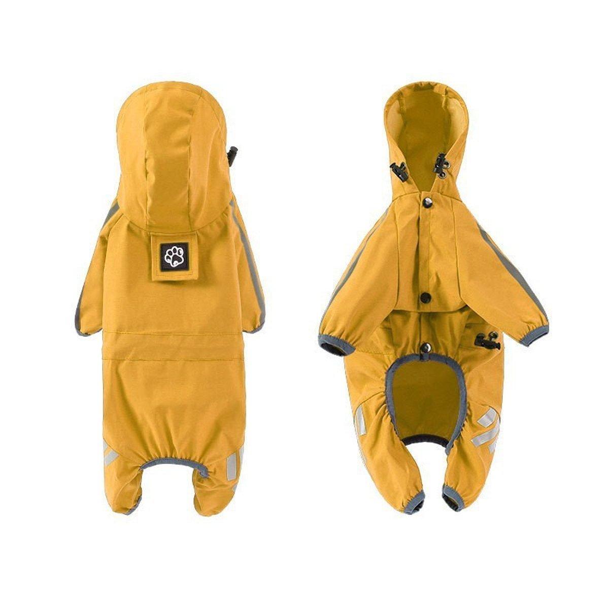 Waterproof Four Corner Pet Raincoats In Large Medium And Small Sizes Are Suitable For Dogs - Orange - M