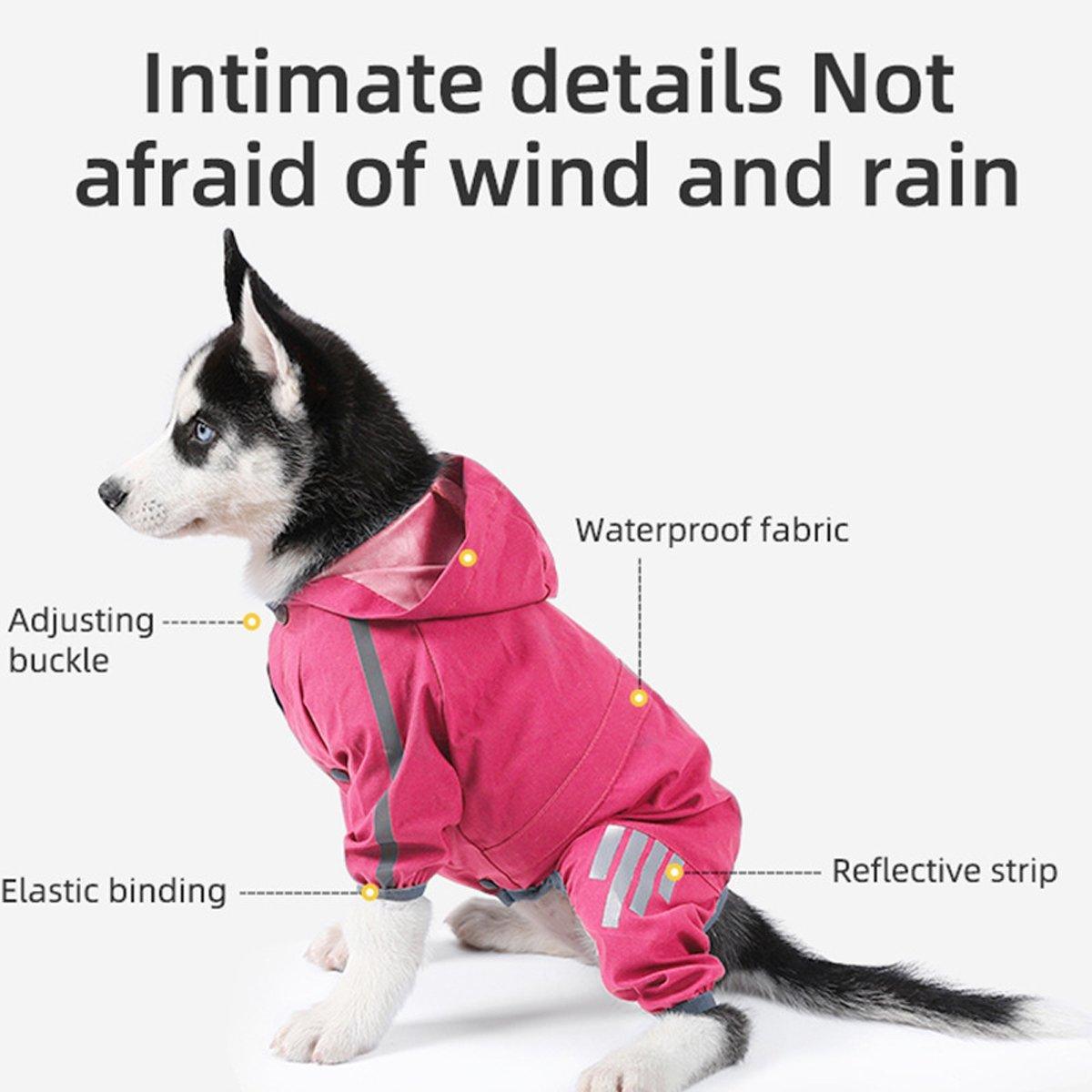Waterproof Four Corner Pet Raincoats In Large Medium And Small Sizes Are Suitable For Dogs - Orange - S
