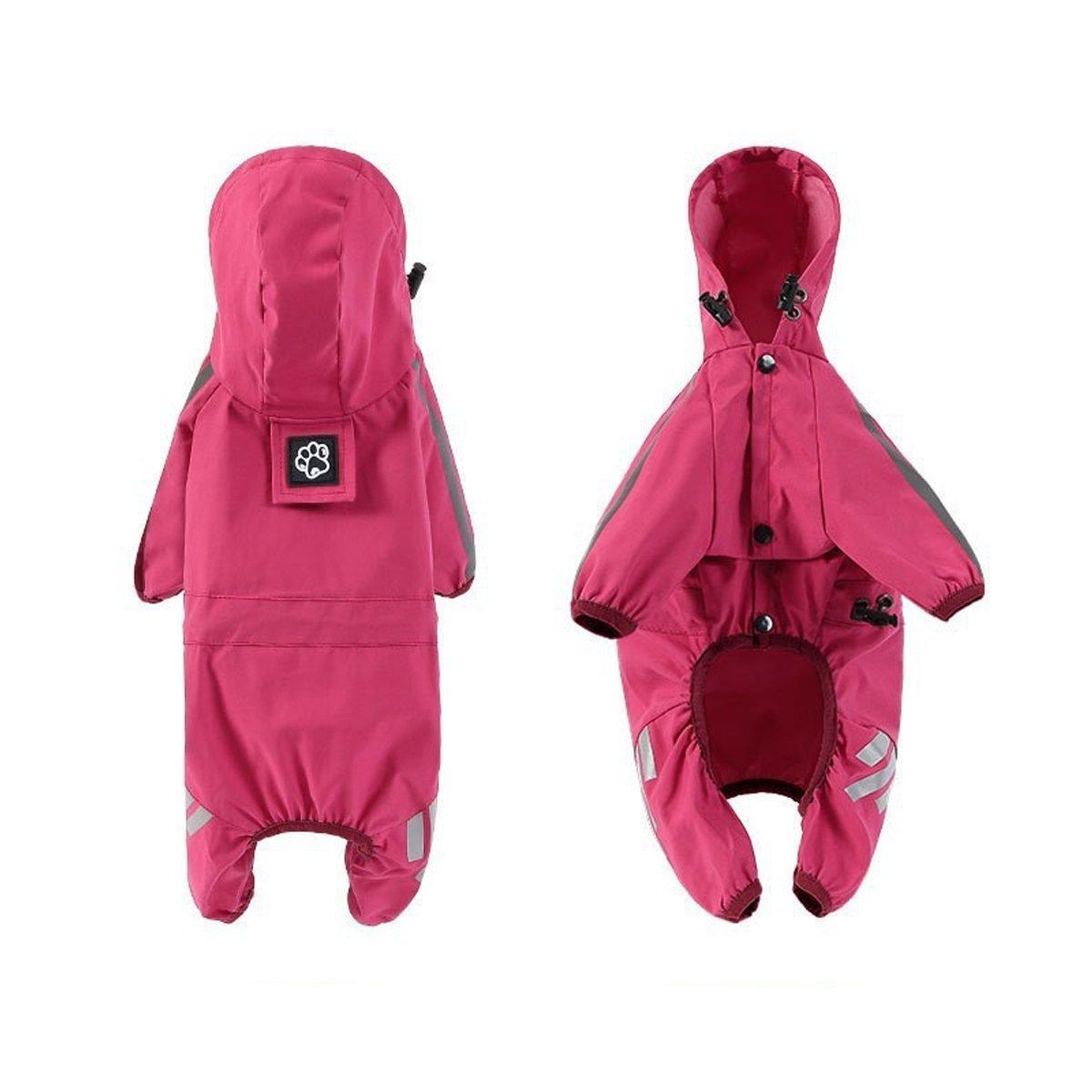 Waterproof Four Corner Pet Raincoats In Large Medium And Small Sizes Are Suitable For Dogs - Orange - S