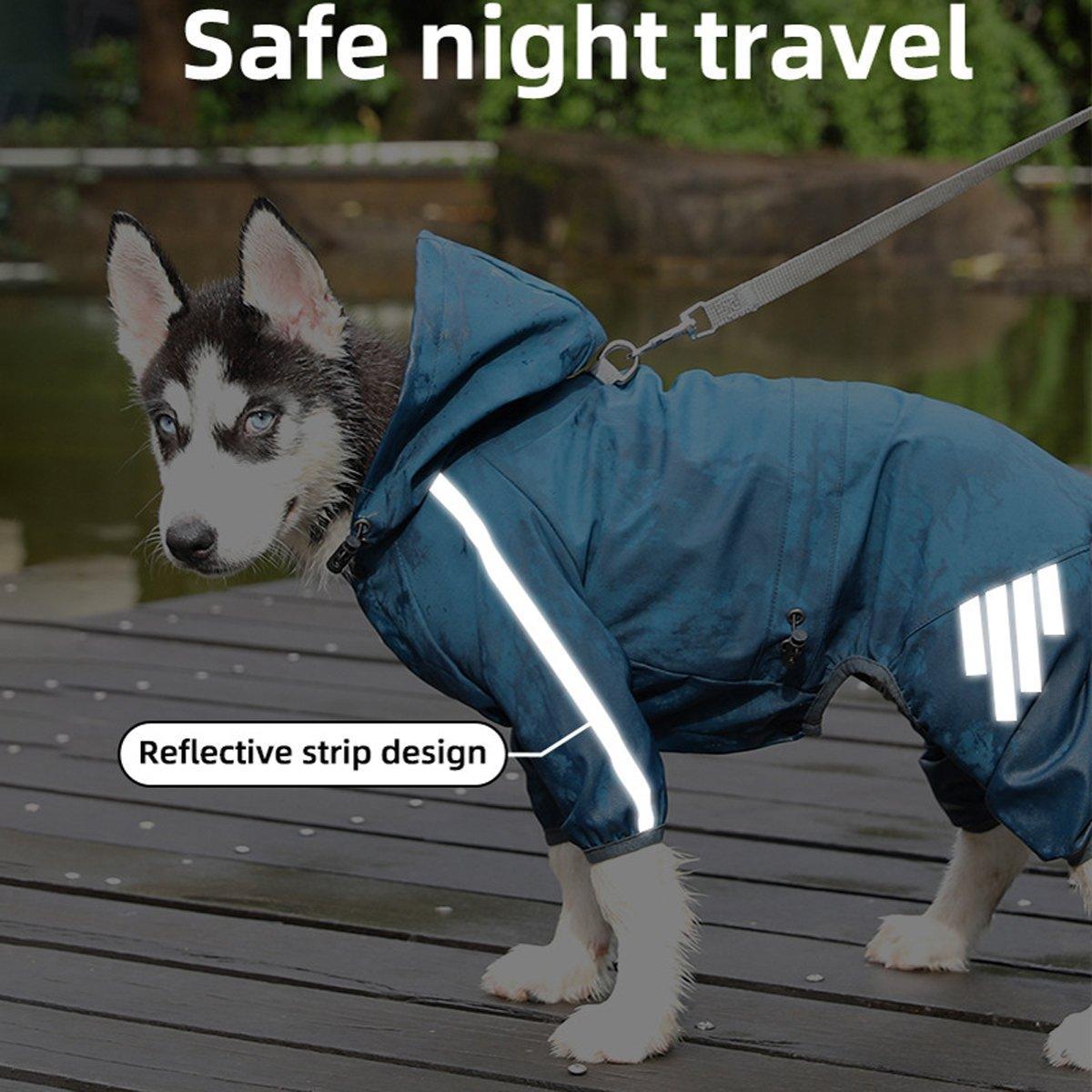 Waterproof Four Corner Pet Raincoats In Large Medium And Small Sizes Are Suitable For Dogs - Orange - XXL