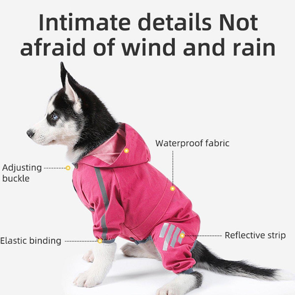 Waterproof Four Corner Pet Raincoats In Large Medium And Small Sizes Are Suitable For Dogs - Purple - XXL
