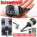 Ratchet Screwdriver Set with Sleeve Dual Head Screwdriver Expansion Cross Bits - 18-in-1