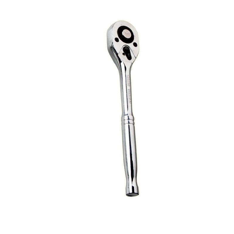 Quick Release Ratchet Handle 1/4 inch 3/8 inch 1/2 inch Drive Reversible Socket Wrench - 14x195x32mm