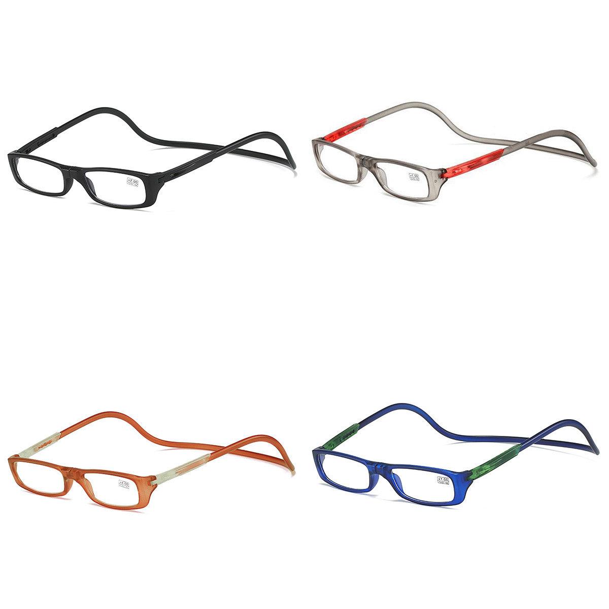 Folding Reading Glasses for Elderly Convenient Neck Hanging Portable Eyewear - Blue-350