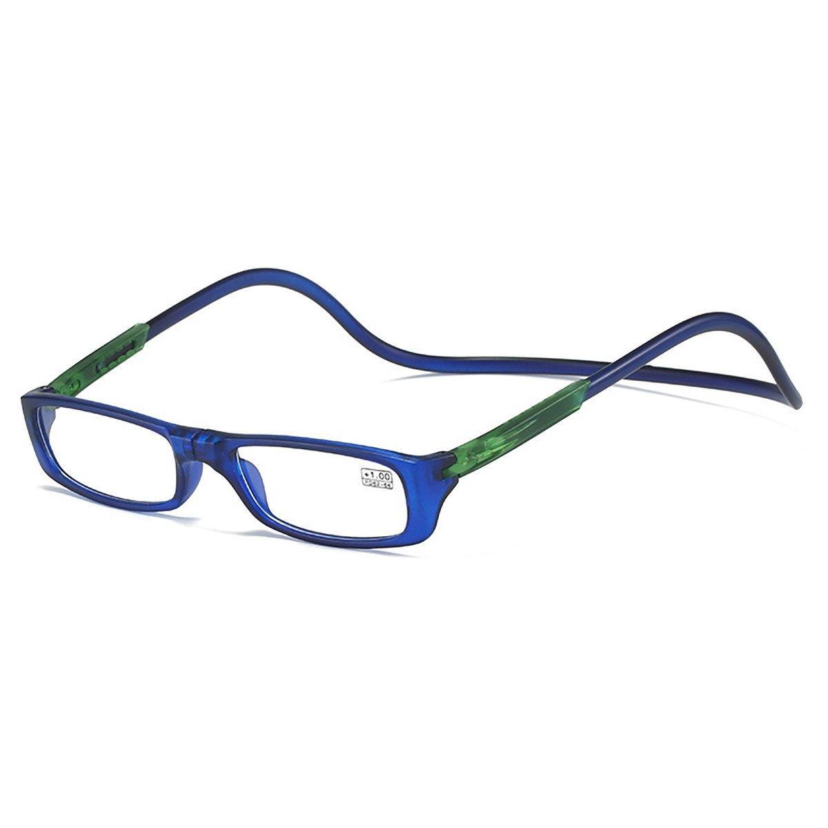 Folding Reading Glasses for Elderly Convenient Neck Hanging Portable Eyewear - Red-200