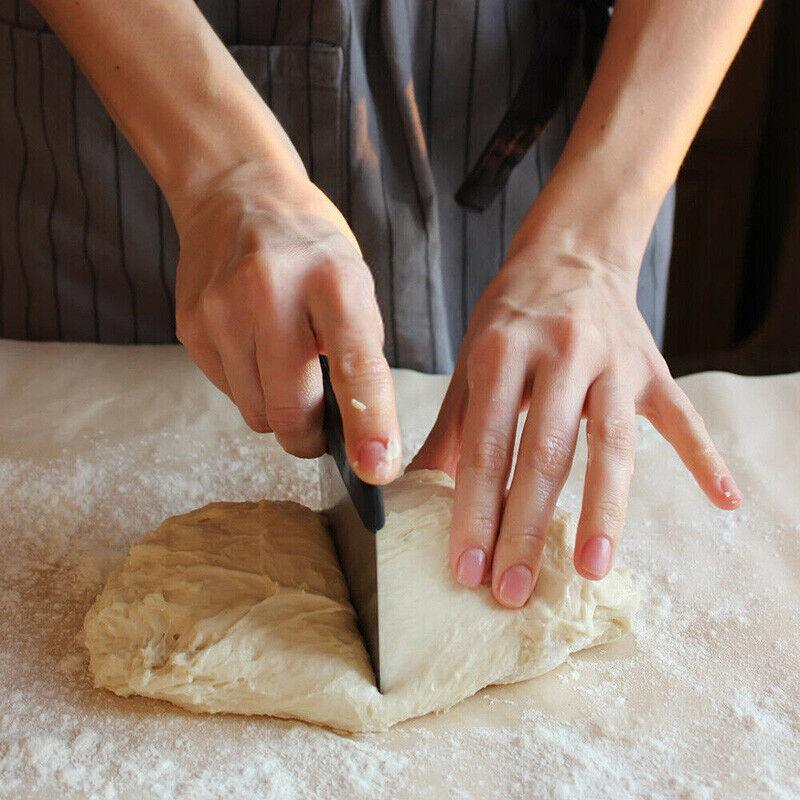 Dough Scraper Stainless Steel Bake Cake Slicer Pastry Cutter Multipurpose Bench - Rectangle