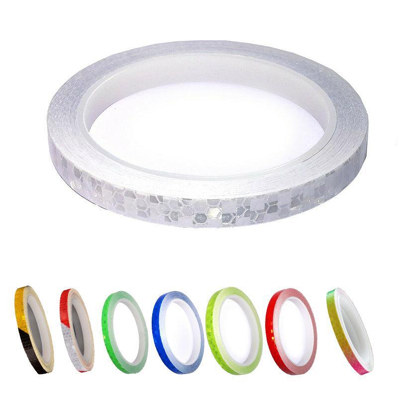 8m Reflective Tape for Bikes Cars Motorcycles Waterproof High Visibility Strip - Red-White