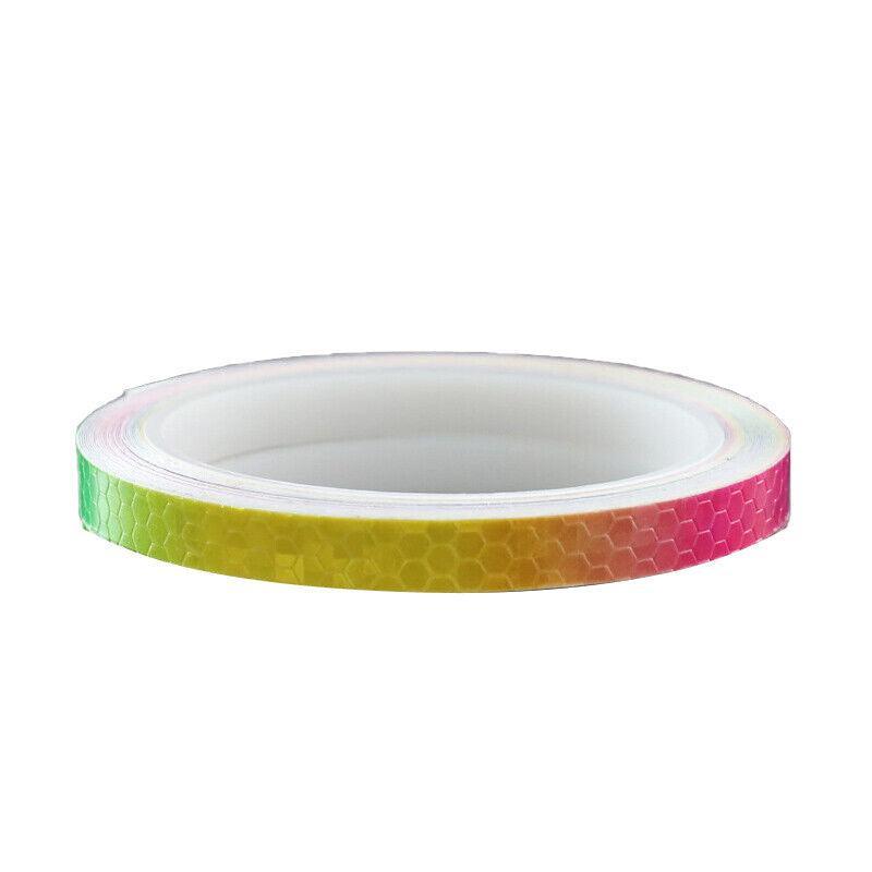8m Reflective Tape for Bikes Cars Motorcycles Waterproof High Visibility Strip - Black-Yellow