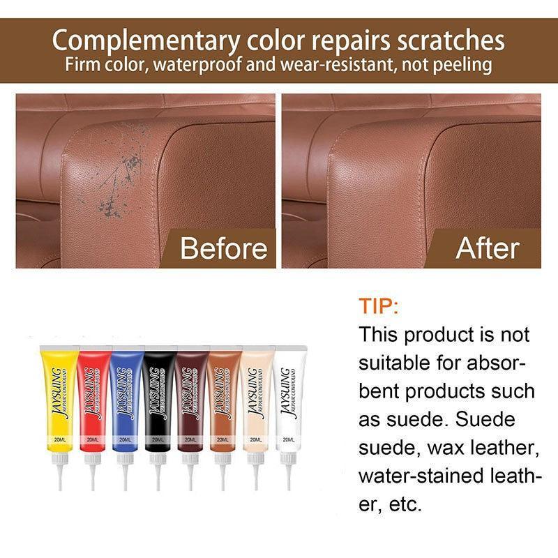 dvanced Leather Repair Gel Kit Filler for Sofa Auto Interior and Scratch Restoration - Walnut