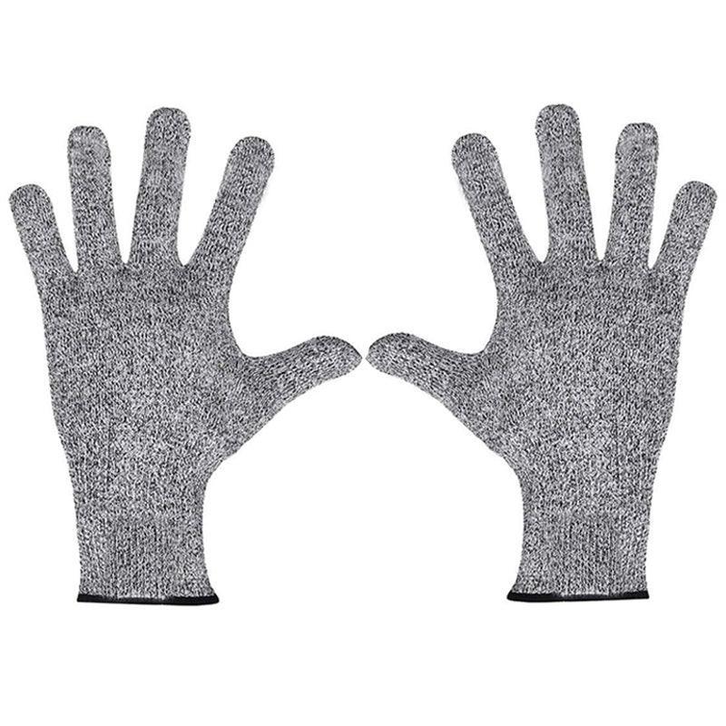 Cut Resistant Gloves Anti-Cutting Food Grade Level 5 Kitchen Butcher Protection - L (24CM)