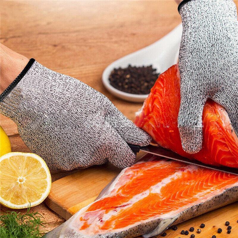 Cut Resistant Gloves Anti-Cutting Food Grade Level 5 Kitchen Butcher Protection - M (23CM)