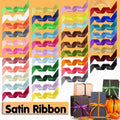10mm Width Satin Hair Ribbon Wedding Party Decoration Gift Banquet 3m - Gold