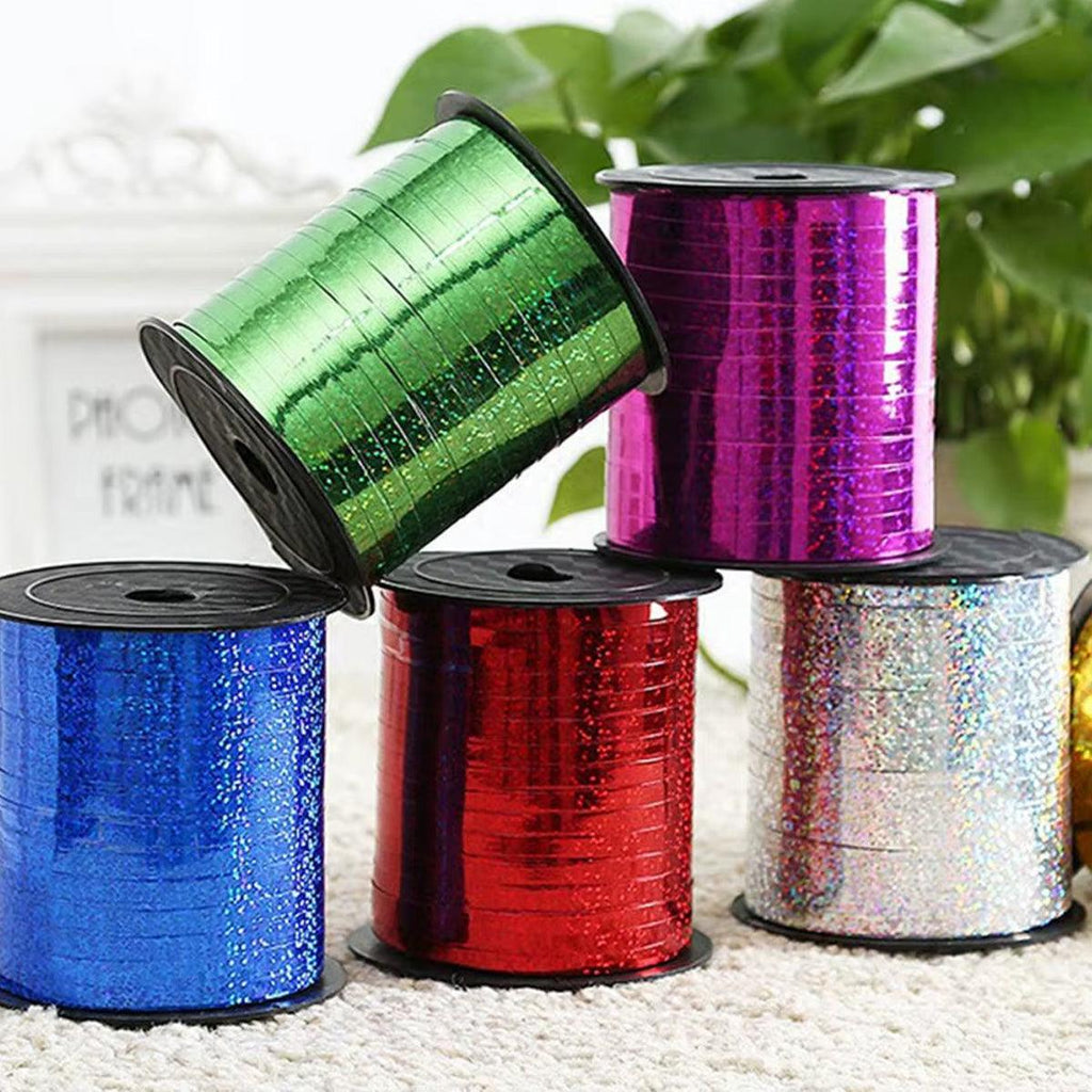 5mm Balloon Ribbon Curling Party String Gift Wrap Decoration Birthday Wedding - Laser-Purple