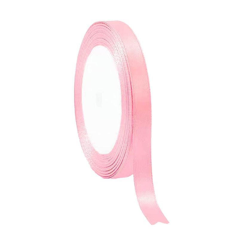 10mm Width Satin Hair Ribbon Wedding Party Decoration Gift Banquet 22m - Pink