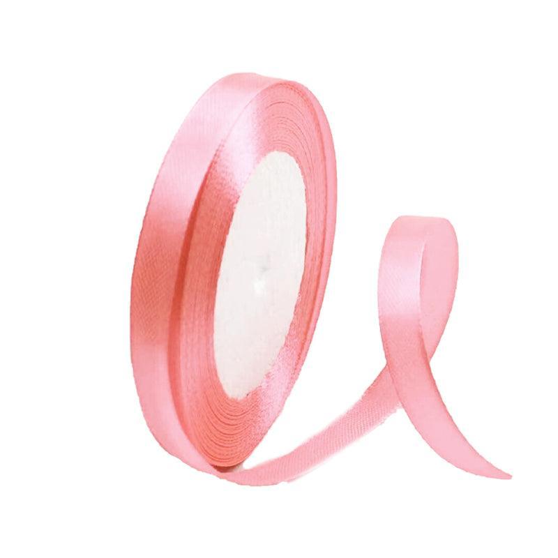 10mm Width Satin Hair Ribbon Wedding Party Decoration Gift Banquet 22m - Pink Purple