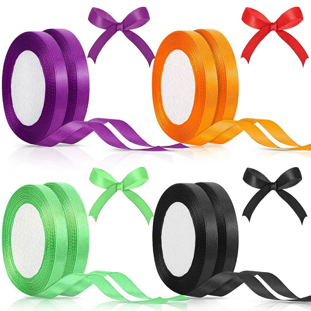 10mm Width Satin Hair Ribbon Wedding Party Decoration Gift Banquet 22m - Violet