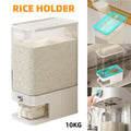 Rice Cereal Dispenser 10KG Grain Container Auto Food Storage Box Measuring Cup
