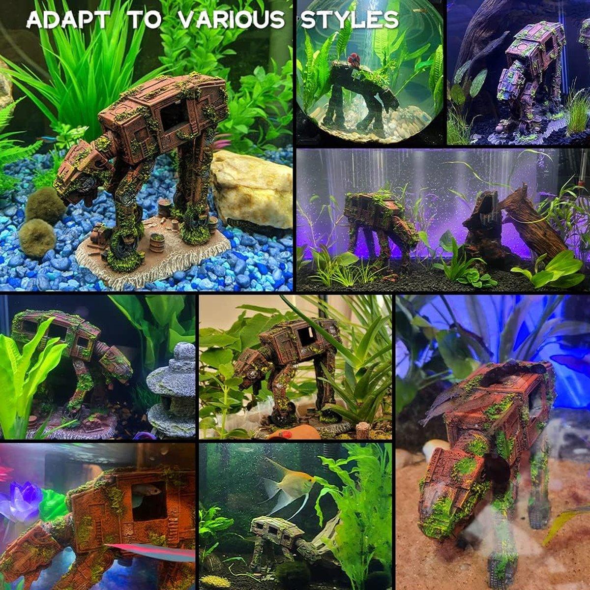 Aquascape Car Theme Fish Tank Ornament Decoration Resin Aquarium Landscape Decor