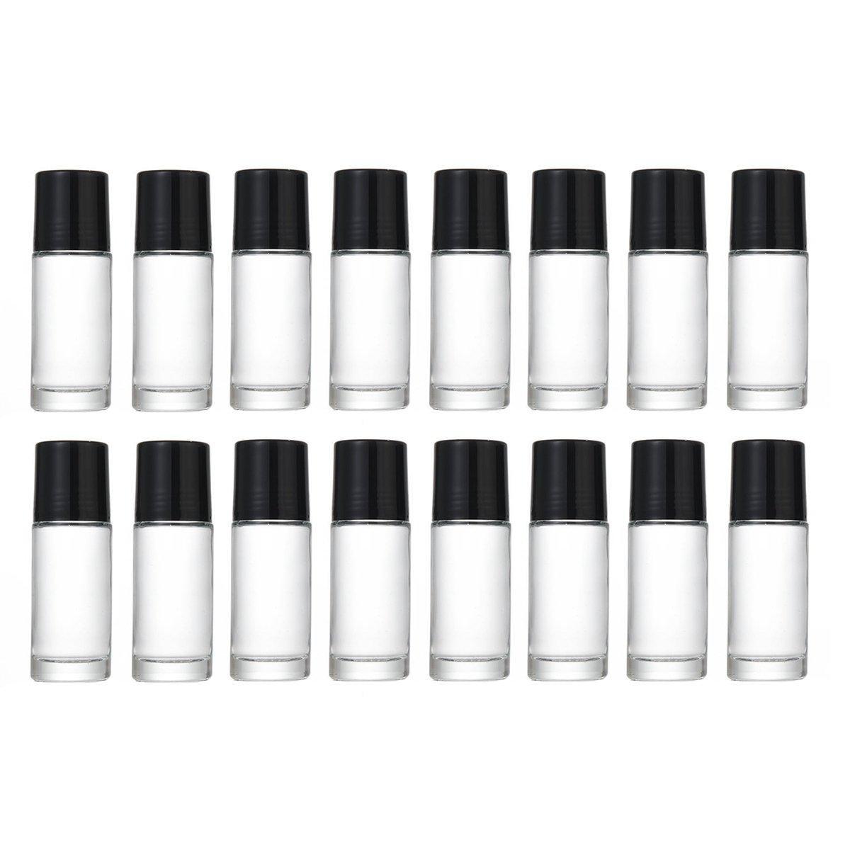16X Clear Glass Roll On Bottle 30ml Extra Large Roller Ball Perfume Oil Underarm