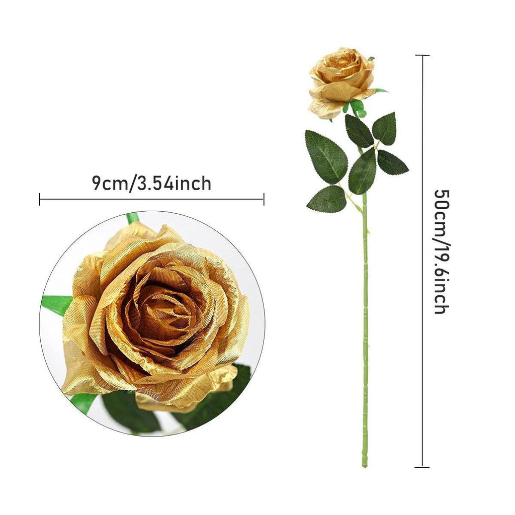 10pcs Artificial Silk Simulation Rose Flowers - Wedding Party Home Decorations - Light-Pink