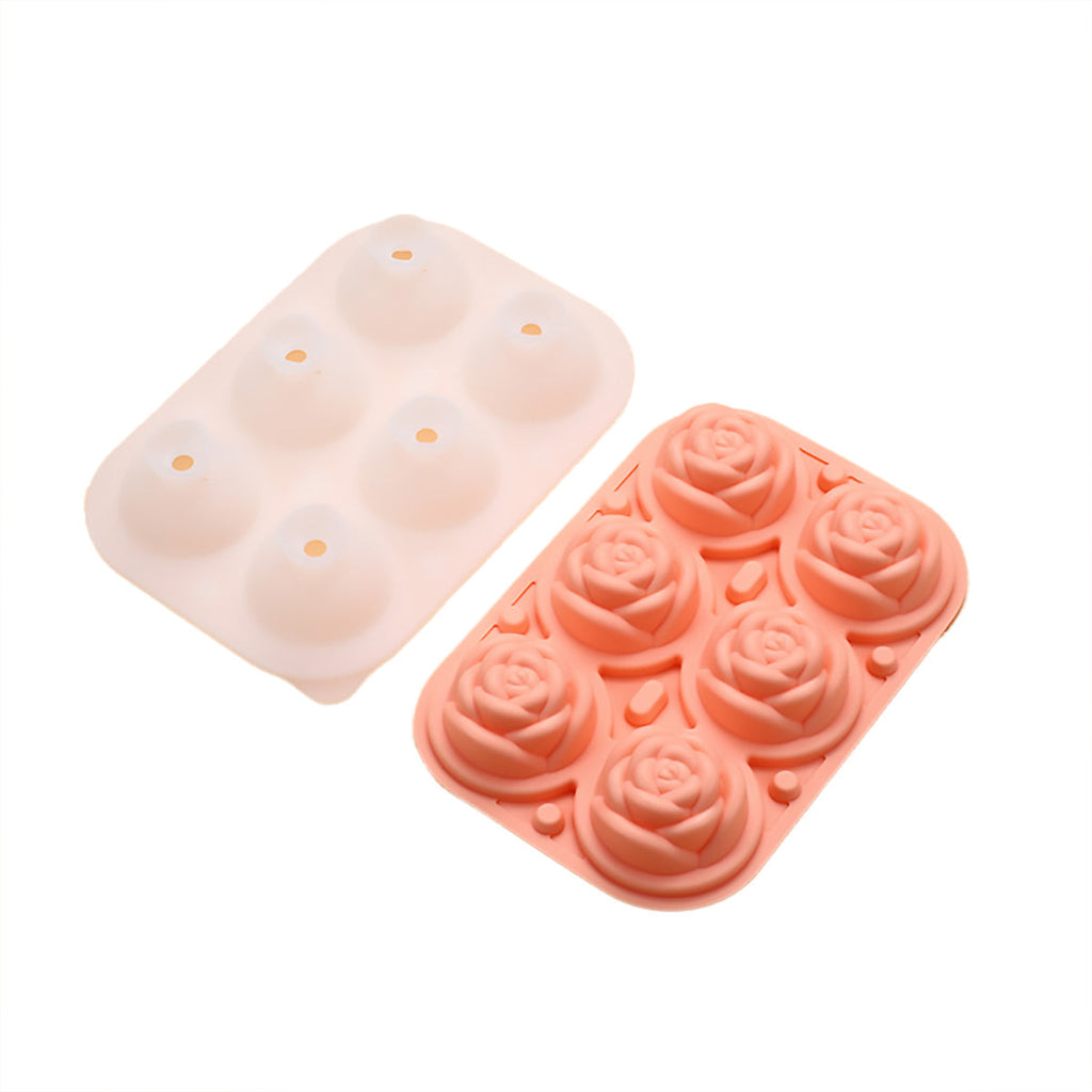 Large Ice Cube Tray Rose Maker Silicone Mold Whiskey Chocolate Jelly Mould DIY - Purple