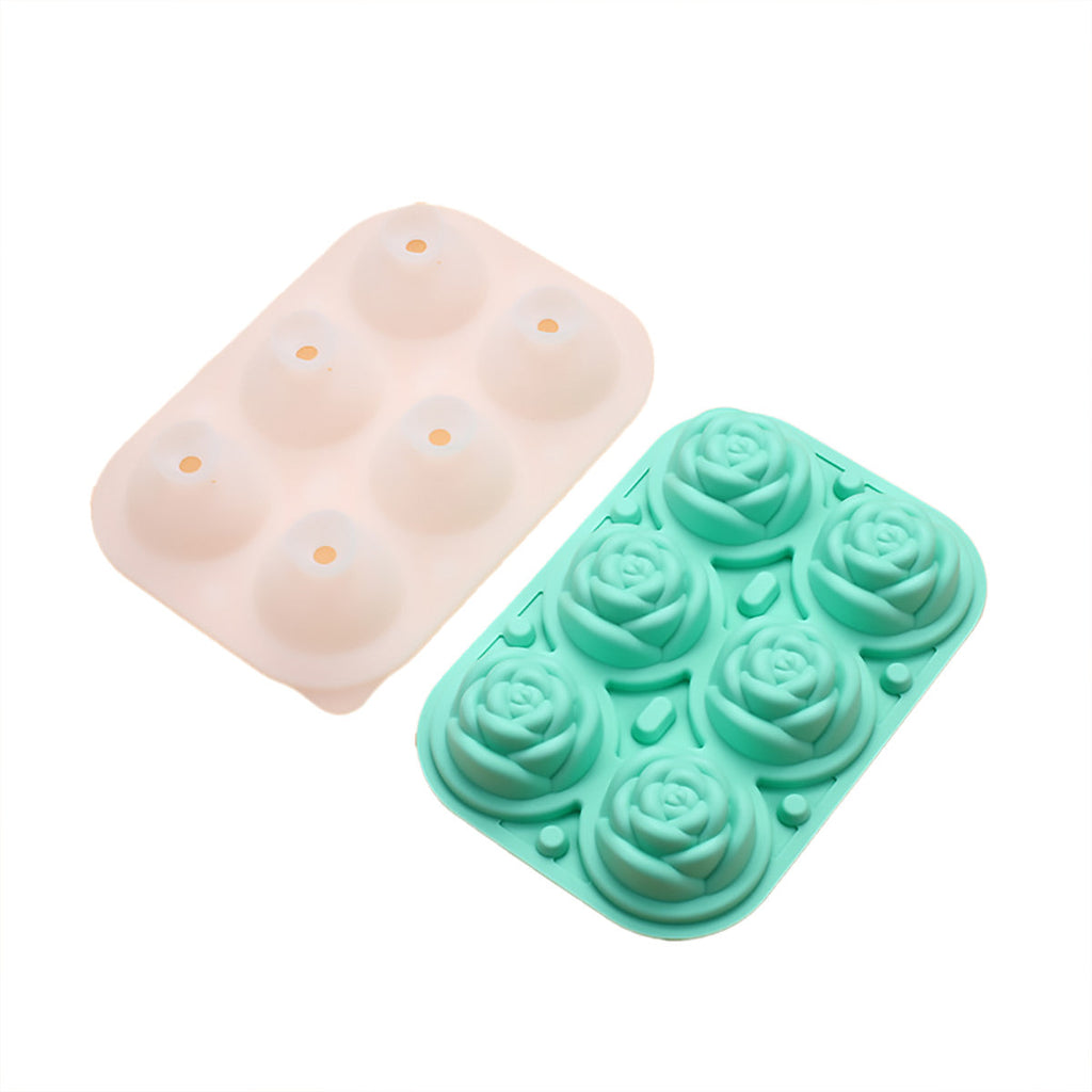 Large Ice Cube Tray Rose Maker Silicone Mold Whiskey Chocolate Jelly Mould DIY - Purple