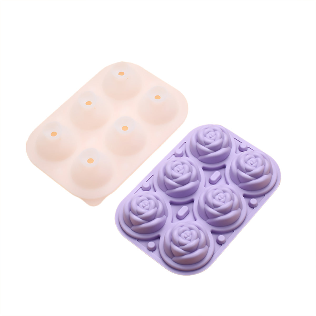Large Ice Cube Tray Rose Maker Silicone Mold Whiskey Chocolate Jelly Mould DIY - Pink