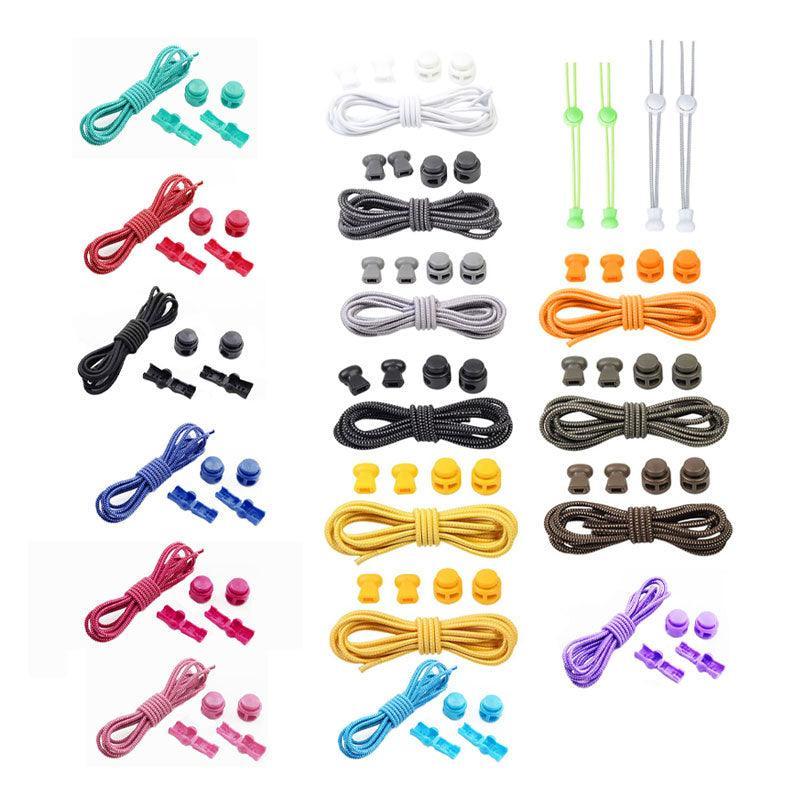 No Tie Elastic Shoelaces with Toggle Locks for Sneakers Running Walking Shoes - Light Blue