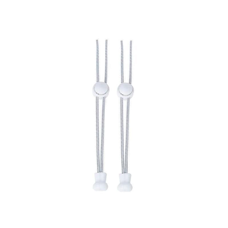 No Tie Elastic Shoelaces with Toggle Locks for Sneakers Running Walking Shoes - Light Grey