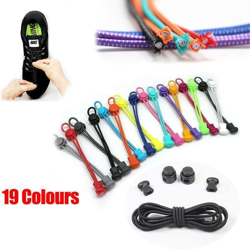 No Tie Elastic Shoelaces with Toggle Locks for Sneakers Running Walking Shoes - Purple