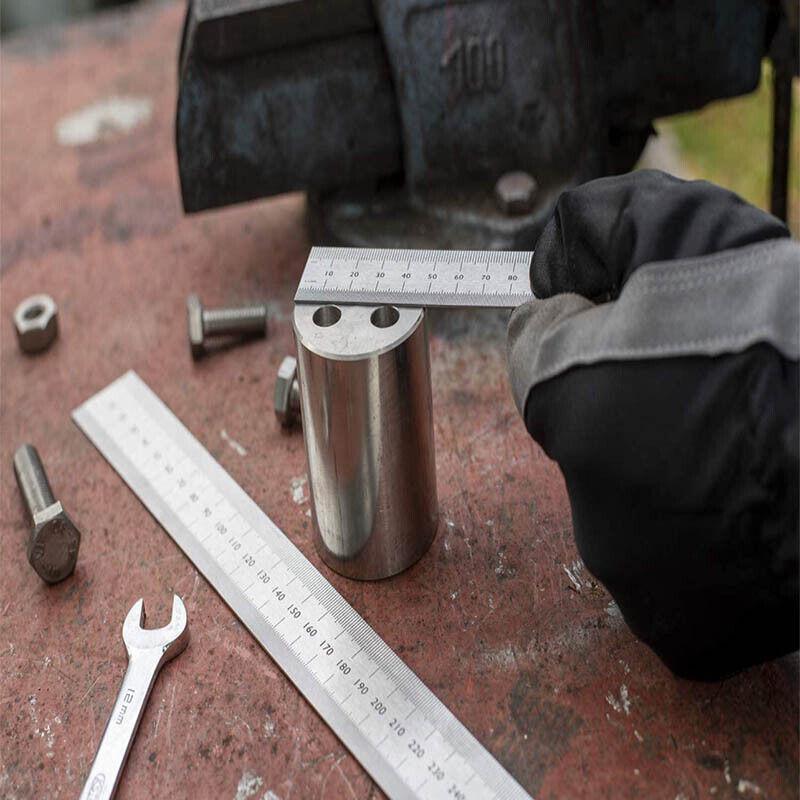 Double Sided Stainless Steel Ruler Precision Measuring Tool 10cm 15cm 20cm - 15cm 1 PC