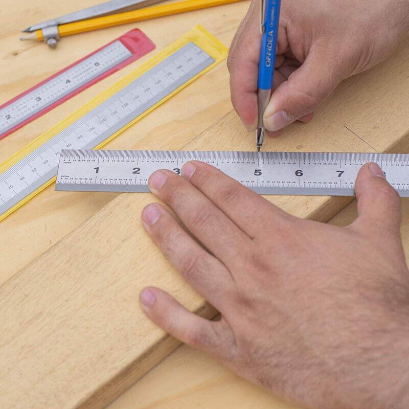 Double Sided Stainless Steel Ruler Precision Measuring Tool 10cm 15cm 20cm - 15cm 1 PC