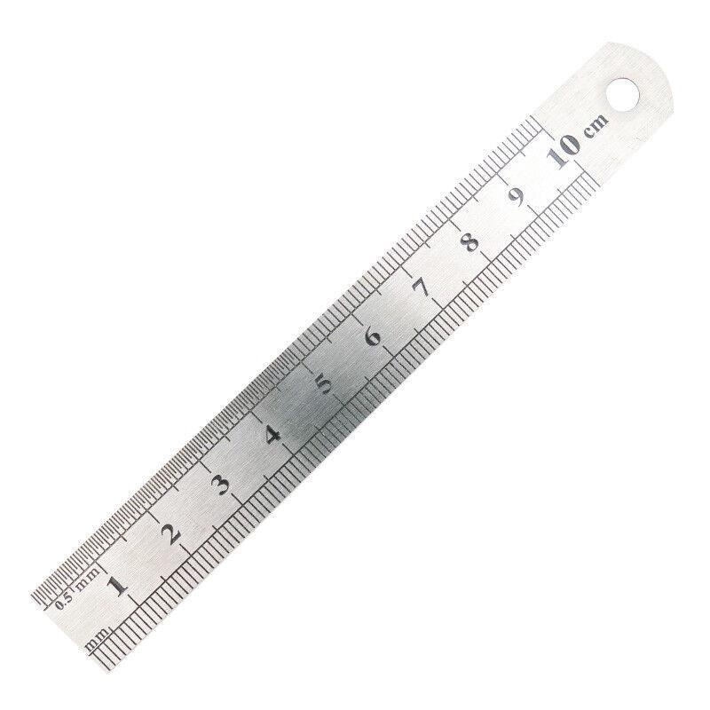 Double Sided Stainless Steel Ruler Precision Measuring Tool 10cm 15cm 20cm - 15cm 1 PC