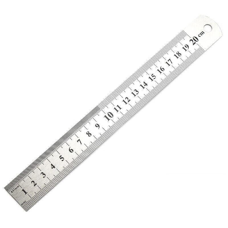 Double Sided Stainless Steel Ruler Precision Measuring Tool 10cm 15cm 20cm - 15cm 1 PC