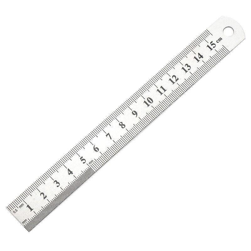 Double Sided Stainless Steel Ruler Precision Measuring Tool 10cm 15cm 20cm - 20cm 1 PC