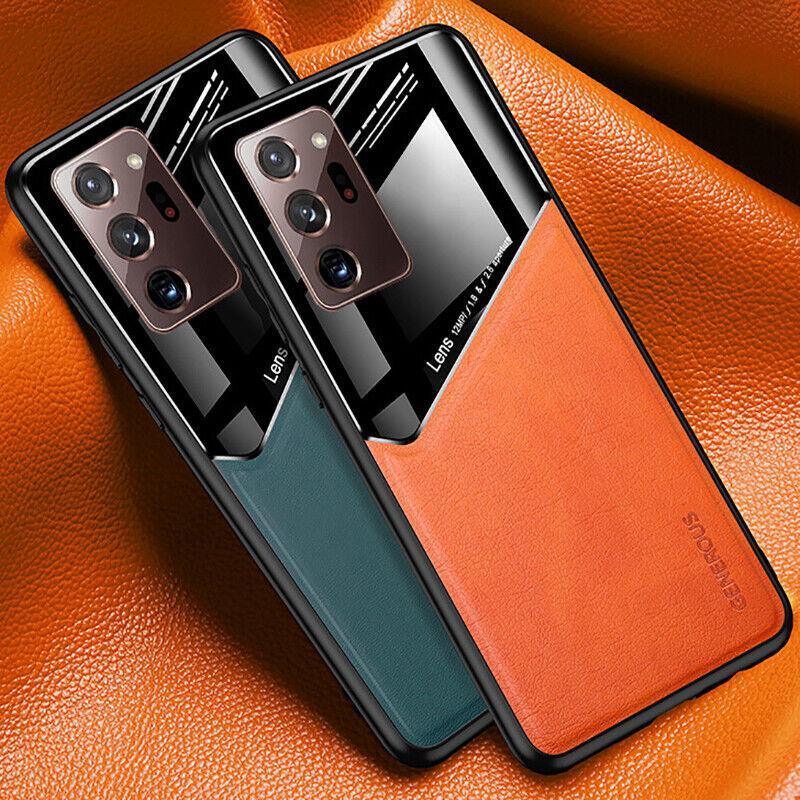 For Samsung Galaxy S21 S22 Note 20 Ultra Plus S20 FE Leather Case Black - For Samsung S30 Plus/S21 Plus