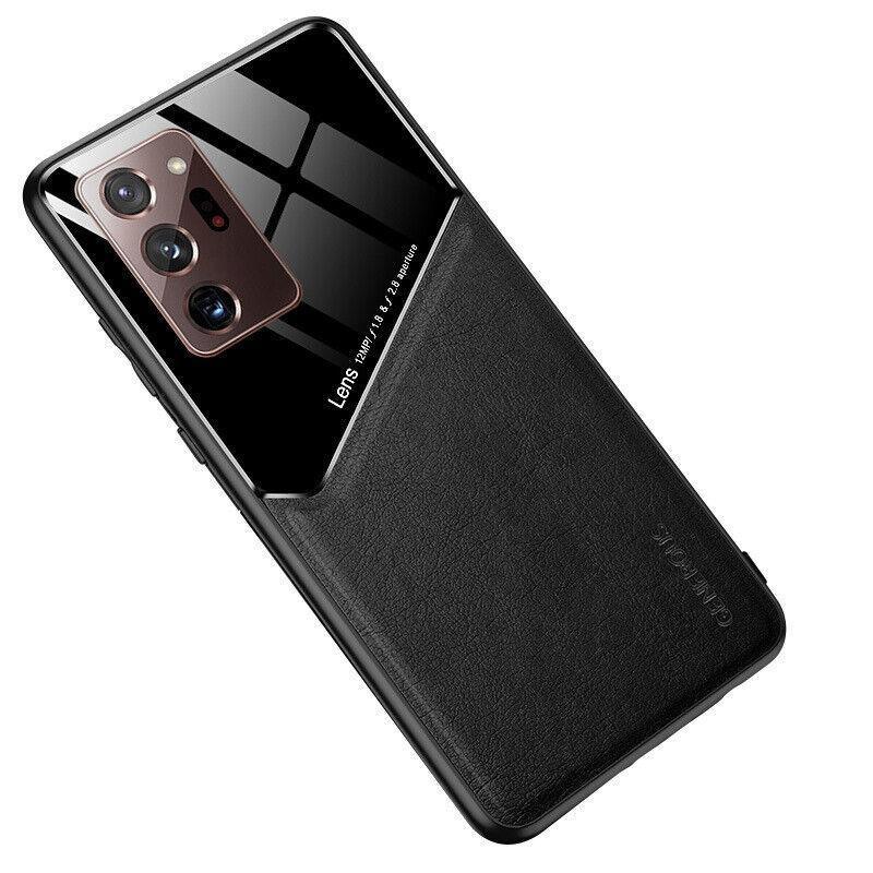For Samsung Galaxy S21 S22 Note 20 Ultra Plus S20 FE Leather Case Black - For Samsung S30 Plus/S21 Plus