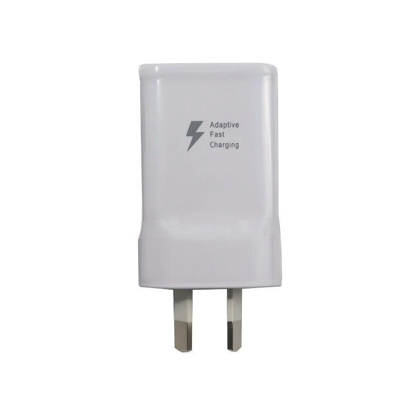 Fast Wall Charger Adapter - Samsung Galaxy S8 S9 S10/ Note 8 9 10 - Black Plug (NO CABLE)