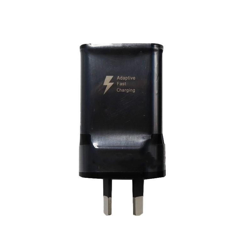 Fast Wall Charger Adapter - Samsung Galaxy S8 S9 S10/ Note 8 9 10 - Black Plug (NO CABLE)